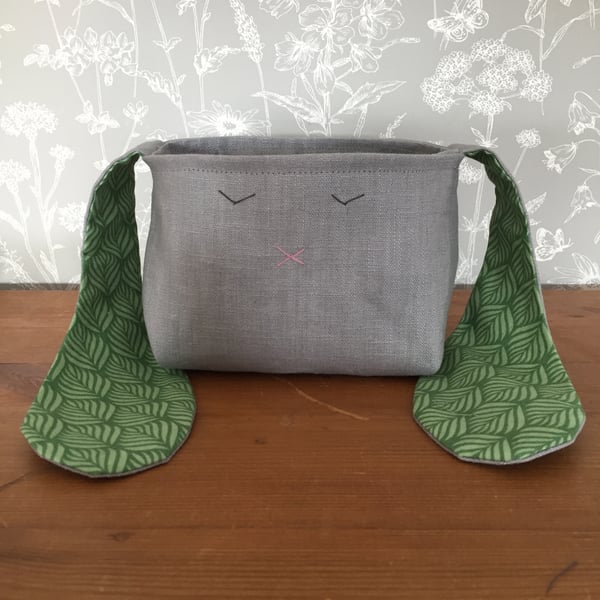 Bunny rabbit storage basket 