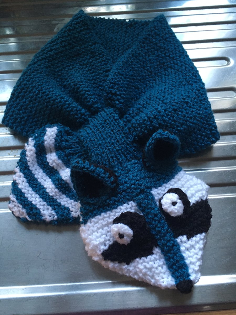 Childrens Raccoon Scarf