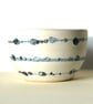 Modern Delft bowl decorated with cobalt on a matt white glaze. - Image 4