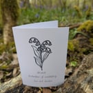Bluebell Card A6, Botanical Love & Devotion greetings card, flower cards