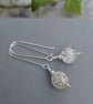 Sterling Silver White Aventurina Venetian Glass Long Earrings - JBJ1118 - Image 6
