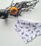 Halloween Dog Cat Bandana Skeletons, No-Tie Scrunchie Style, Easy Over the Head