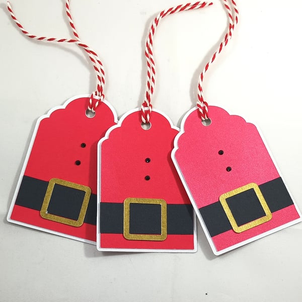 Handmade Santa gift tags (pack of 3)