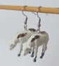 Eating Cow Earrings - Upcycled Vintage Toys - Image 5