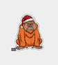 Unique Funny Christmas Sticker Xmas Decal For Adults - Grumpy Monkey - Image 1