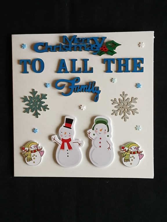 Handmade, to the family christmas card 