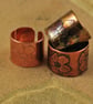 Etched Copper Flower Ring - Adjustable size - Image 1