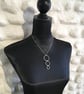Hammered Sterling Silver Triple Circle Necklace - Image 7