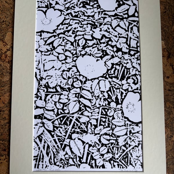 Monochrome Singular Print  Eco Friendly Unique Gifts Rose picture