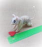 Small Valentine Gift, Wool Mouse Figurine, Felted Animal Ornament, Soft Mouse - Image 7