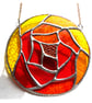 Stained Glass Suncatcher Fire Ball  Autumn Leaves 009 Fireball Art
