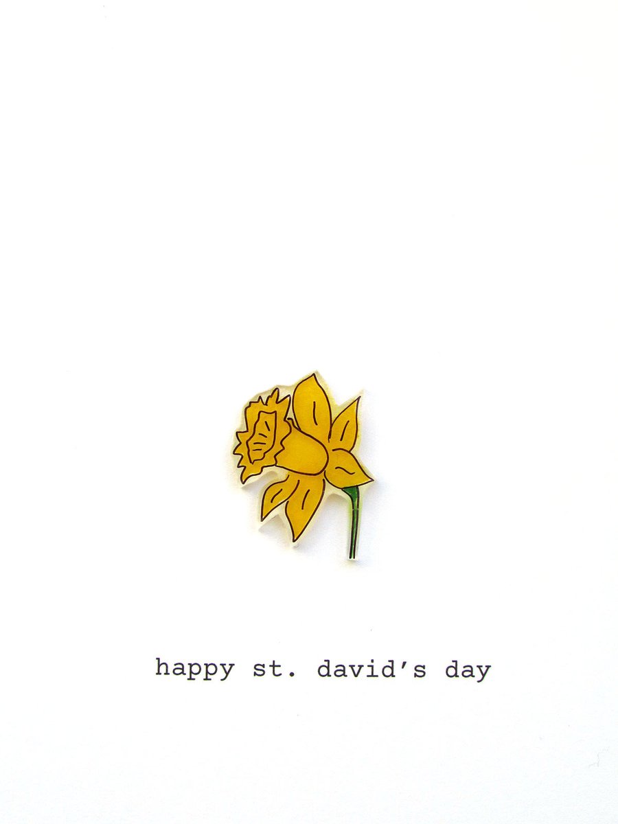 happy st. david's day - daffodil - handmade card