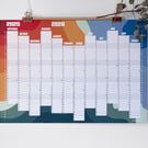 Rainbow Design 2025-6 Academic School Year Wall Planner Print 