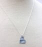 Silver Fern Pattern Heart Pendant - Image 4