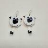 Dangly sheep earrings - enamelled