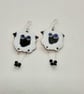Dangly sheep earrings - enamelled