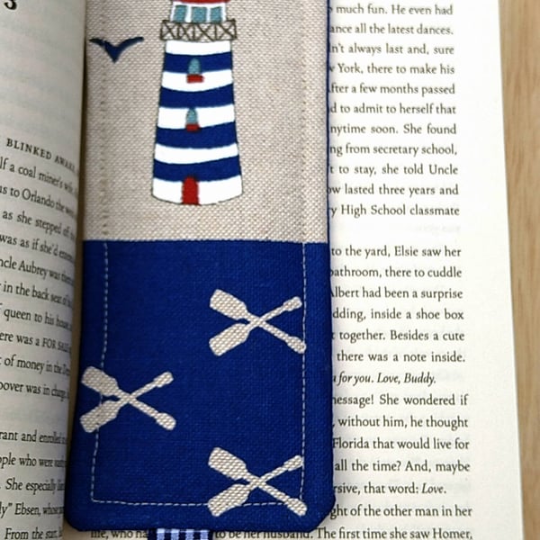 Bookmark with lighthouse 