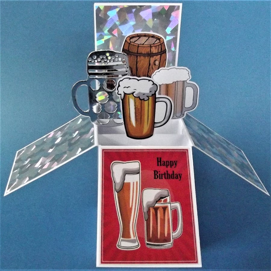 Birthday Card with Beer