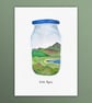 Remote Bothie, Glen Affric, Highland Landscapes, A4 art print - Image 3