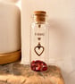 Personalised 8th Bronze Anniversary Heart Message Bottle Keepsake