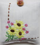 SALE Vintage Embroidered Floral Lavender Bag - Image 3