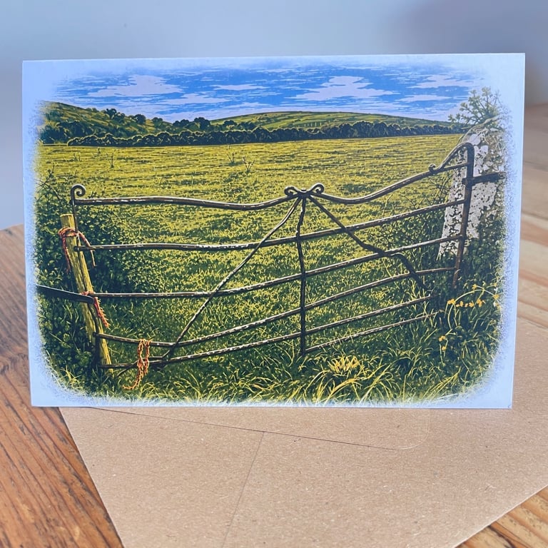 Blank Card A6 Landscape - West Penwith Gate