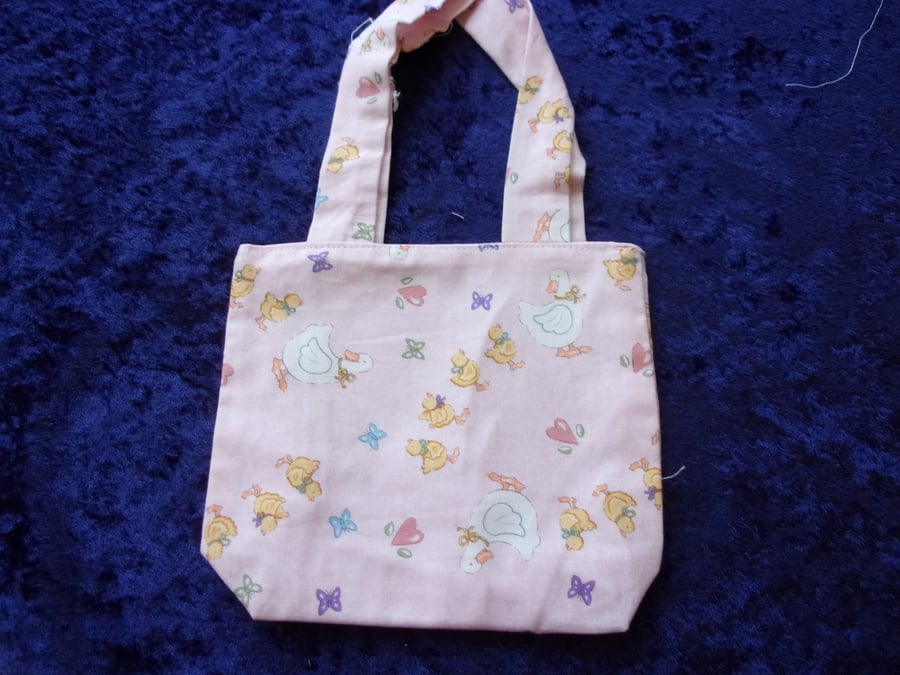 Pale Pink Fabric Childs handbag