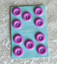 18MM ROUND PINK BUTTONS WITH FOUR HOLES FOR ATTACHING  - Image 1