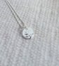 Silver Pebble Necklace with Leaf, Recycled Silver Pendant - Image 4