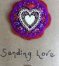 Hand Embroidered Heart Card  - Image 1