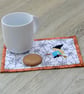 Halloween Witch Riding a Broom Mug Rug - Image 5