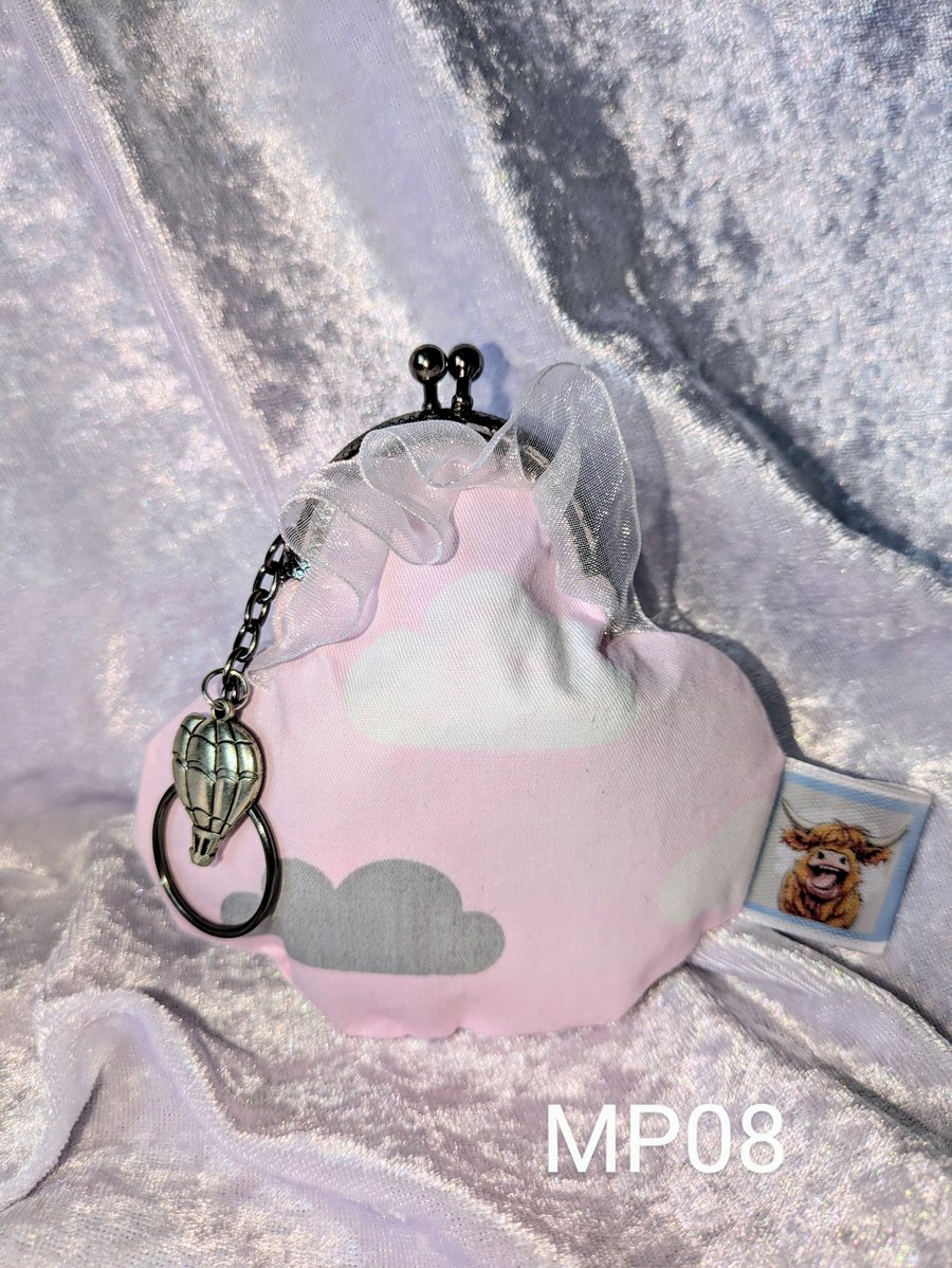 Cute Cloud shaped keyring purse