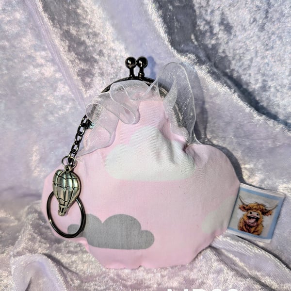 Cute Cloud shaped keyring purse