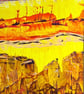 'Desert Frontiers' A4 Framed Original Painting on Paper - Image 3
