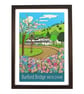 Burford Bridge Mickleham travel poster by Susie West - Image 2