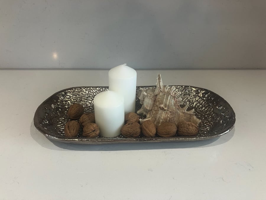 Hand built platter for food, fruit and display 41cm x19cm x5cm