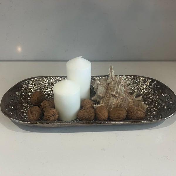 Hand built platter for food, fruit and display 41cm x19cm x5cm