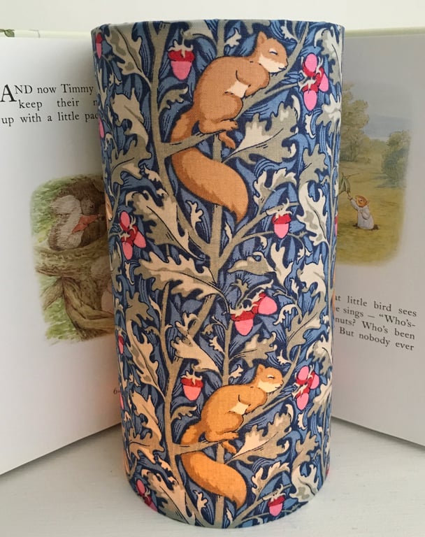 Squirrel Dream in Blue- Handmade Children’s Night Light 