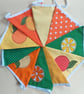 Summer Garden Bunting with Embroidered Oranges and Lemons