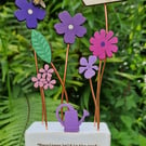 Wooden Flower Block with Inspirational Quotes