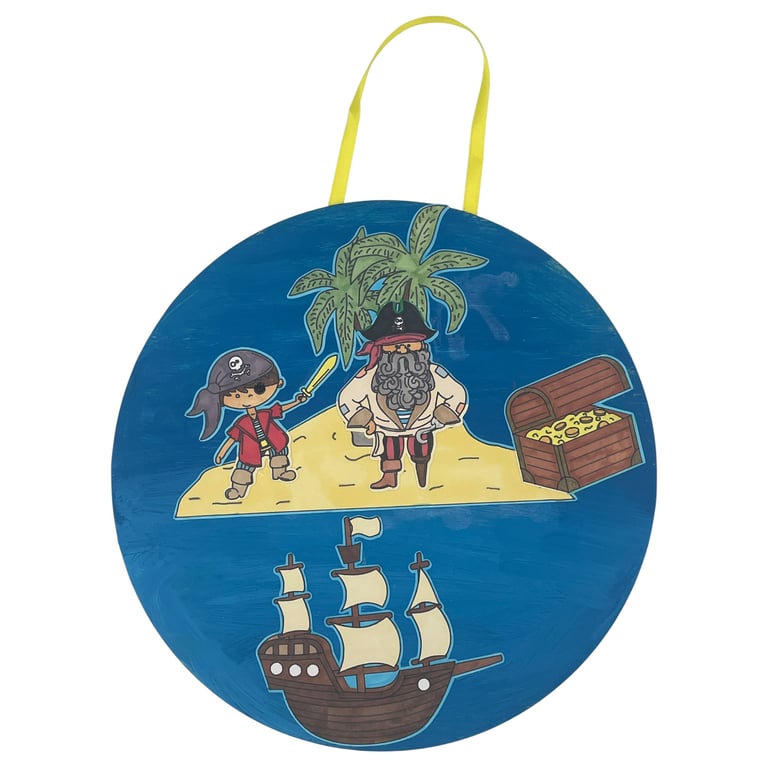 Pirate Treasure Island Round Wall Art