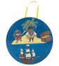 Pirate Treasure Island Round Wall Art