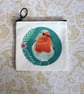 Small Cotton Purse with Original Art Print 