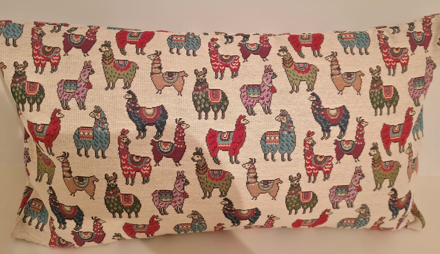 Llama tapestry design cushion