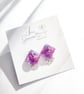 Real Dried Flowers Earrings, Delicate Floral Earrings