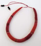 Felted cord necklace - shades of autumnal oranges - Image 2