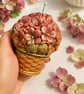Handmade Hydrangea Basket Candle-Floral Soy Wax Home Decor Gift - Image 4