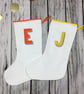 Rainbow Christmas Stocking- personalised Holiday decoration, Custom initial xmas - Image 7
