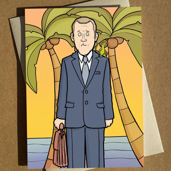 Richard Poole - Death in Paradise Greeting Card A6 - Birthday Card - Funny Greet