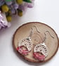 Micro Crochet Gemstone Hoop Earrings - Image 3